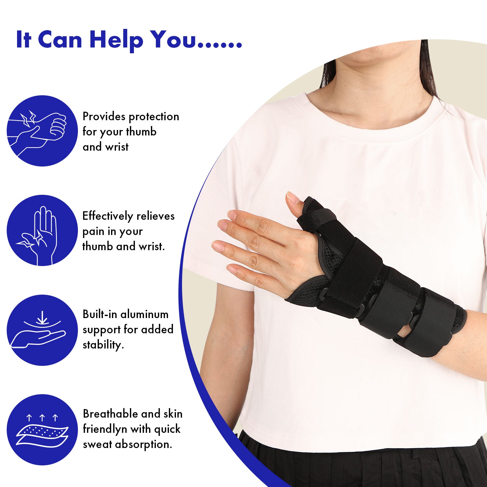 Pinky and Ring Finger Hand Splint Wrist Brace with Glove Support